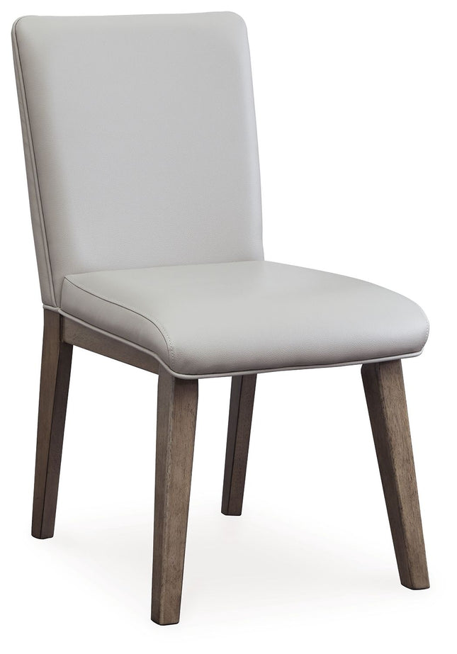 Loyaska - Grayish Brown - Dining Upholstered Side Chair (Set of 2) Signature Design by Ashley® 