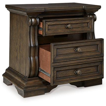 Maylee - Dark Brown - Three Drawer Night Stand Signature Design by Ashley® 