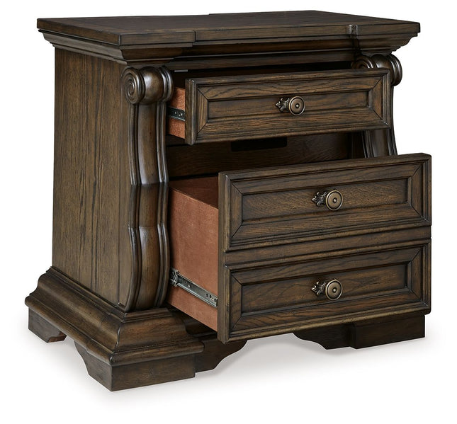 Maylee - Dark Brown - Three Drawer Night Stand Signature Design by Ashley® 