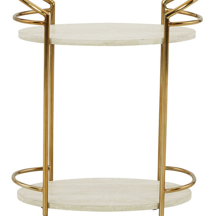 Tarica - Cream / Gold Finish - Bar Cart Signature Design by Ashley® 