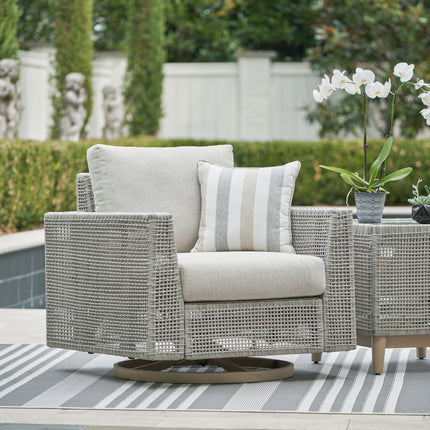 Seton Creek - Gray - Swivel Lounge With Cushion Signature Design by Ashley® 