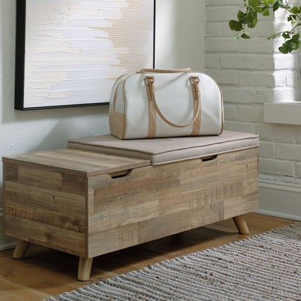 Gerdanet - Beige - Storage Bench Signature Design by Ashley® 