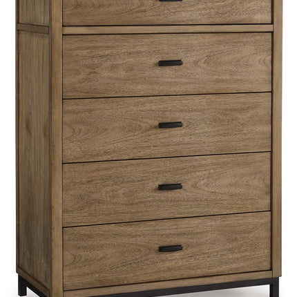 Tomtyn - Light Brown - Five Drawer Chest Benchcraft® 