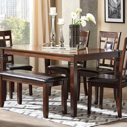 Bennox - Brown - Dining Room Table Set (Set of 6) Ashley Furniture 