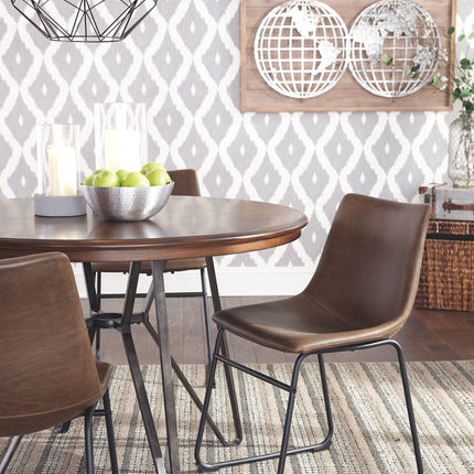 Centiar - Two-tone Brown - Round Dining Room Table Signature Design by Ashley® 