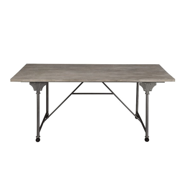 Jonquil - Dining Table - Gray Oak & Sandy Gray - 30" ACME 