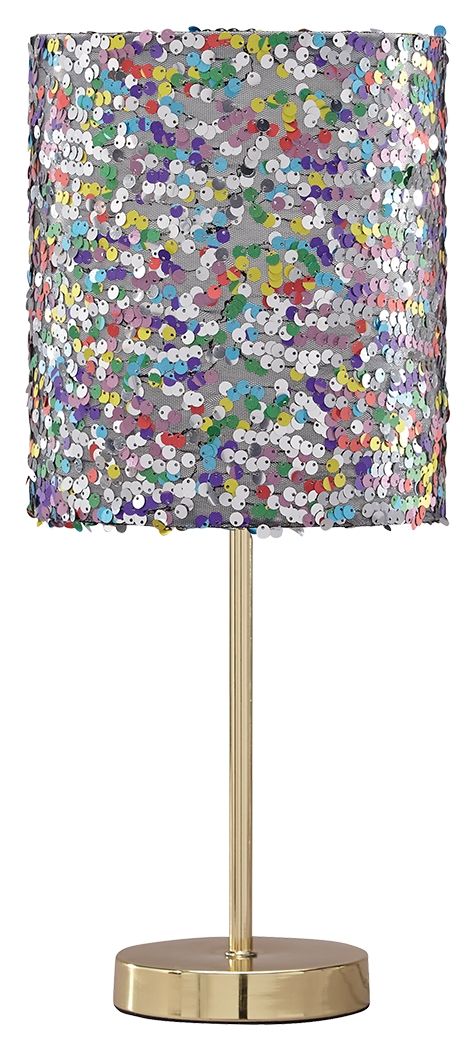 Maddy - Purple - Metal Table Lamp Ashley Furniture 