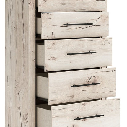 Lawroy - Light Natural - Five Drawer Chest Benchcraft® 