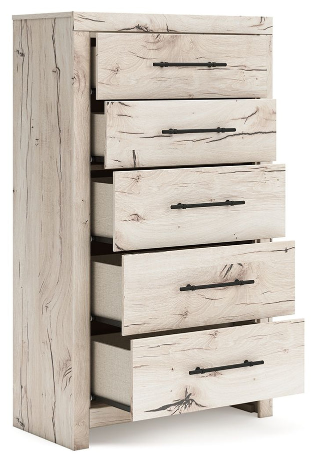 Lawroy - Light Natural - Five Drawer Chest Benchcraft® 