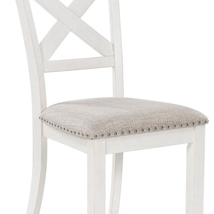 Robbinsdale - Antique White - Dining Upholstered Side Chair (Set of 2) Signature Design by Ashley® 