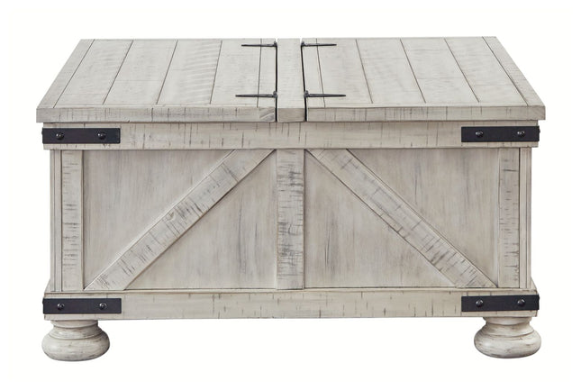 Carynhurst - Whitewash - Cocktail Table With Storage Ashley Furniture 