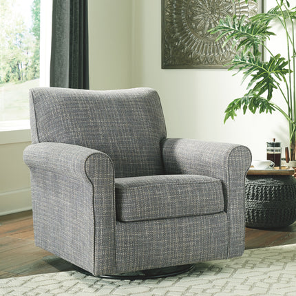 Renley - Ash - Swivel Glider Accent Chair Ashley Furniture 