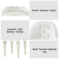 Dorothy - Vanity Chair With Swivel - Ivory ACME 