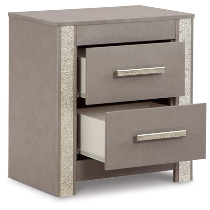 Surancha - Gray - Two Drawer Night Stand Signature Design by Ashley® 