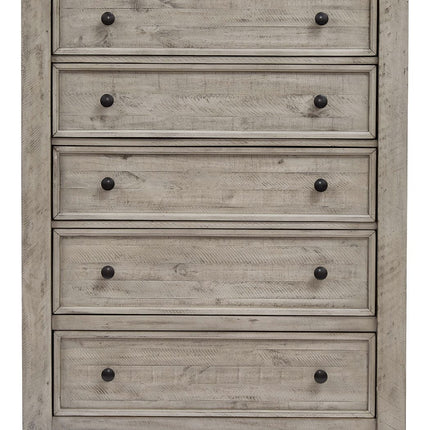 Harrastone - Gray - Five Drawer Chest Millennium® by Ashley 