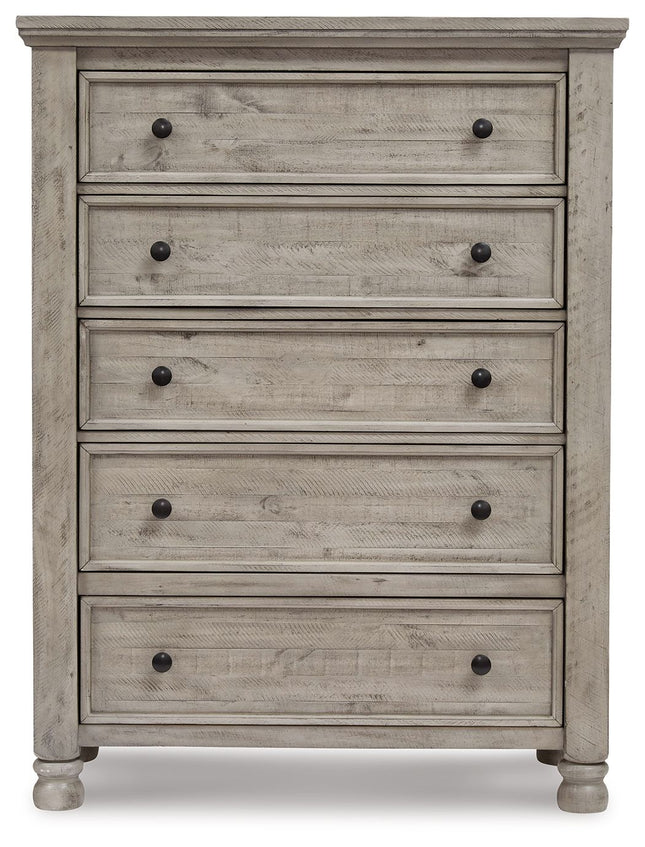 Harrastone - Gray - Five Drawer Chest Millennium® by Ashley 