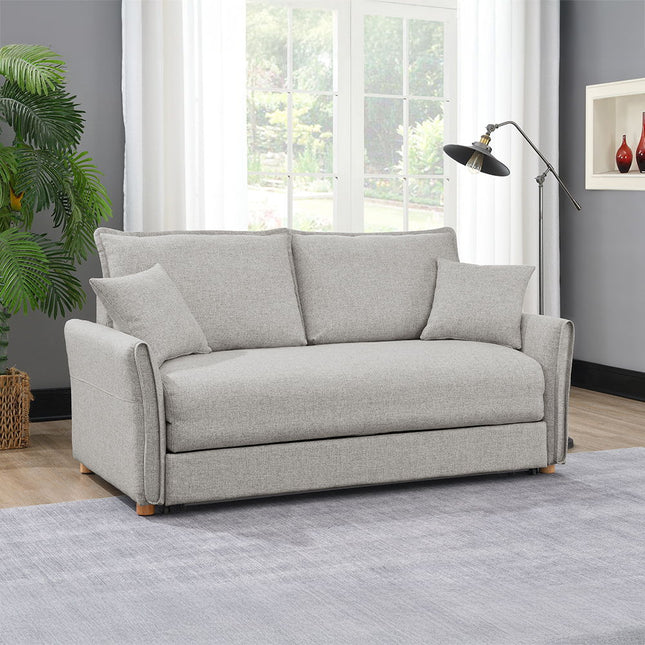 Oran - Sofa With Sleeper - Gray Chenille ACME 