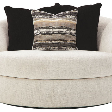 Cambri - Snow - Oversized Round Swivel Chair Ashley Furniture 