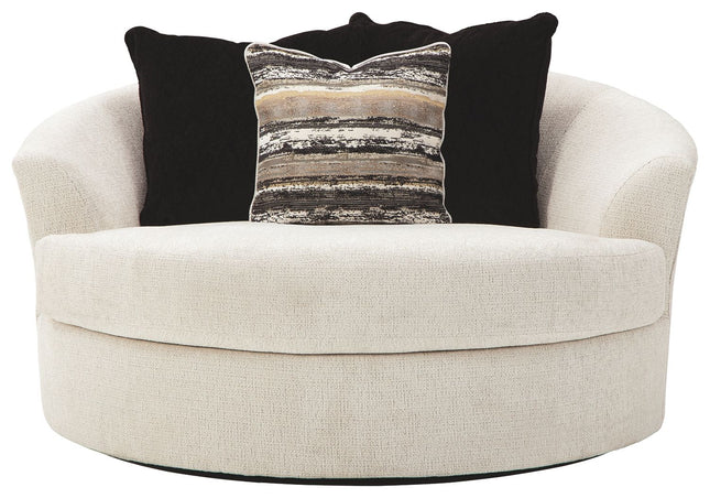 Cambri - Snow - Oversized Round Swivel Chair Ashley Furniture 