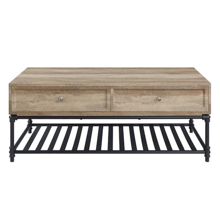 Brantley - Coffee Table - Oak & Sandy Black Finish ACME 