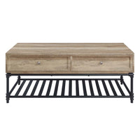 Brantley - Coffee Table - Oak & Sandy Black Finish ACME 