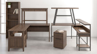Thumbnail for Camiburg - Warm Brown - L-desk With Storage - Tony's Home Furnishings