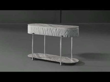 Yukino - Coffee Table - Gray High & Chrome - Tony's Home Furnishings