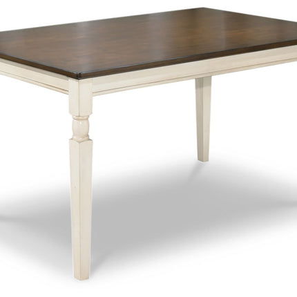 Whitesburg - Brown / Cottage White - Rectangular Dining Room Table Ashley Furniture 