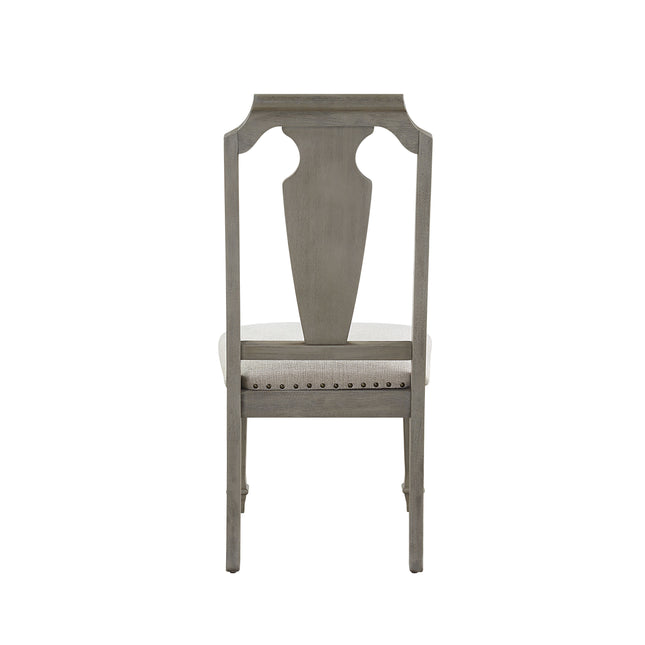 Zumala - Side Chair (Set of 2) - Beige Linen & Weathered Oak Finish ACME 