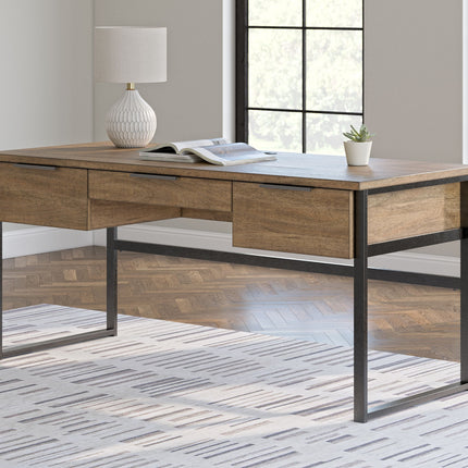 Montia - Light Brown - Home Office Desk Signature Design by Ashley® 