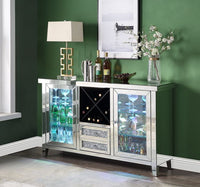 Noralie - Wine Cabinet - Mirrored & Faux Diamonds - 36