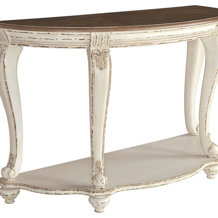 Realyn - White / Brown - Sofa Table Ashley Furniture 