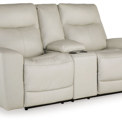 Mindanao - Power Reclining Loveseat With Console /Adj Hdrst Signature Design by Ashley® 