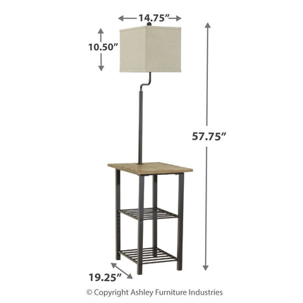 Shianne - Black - Metal Tray Lamp Ashley Furniture 