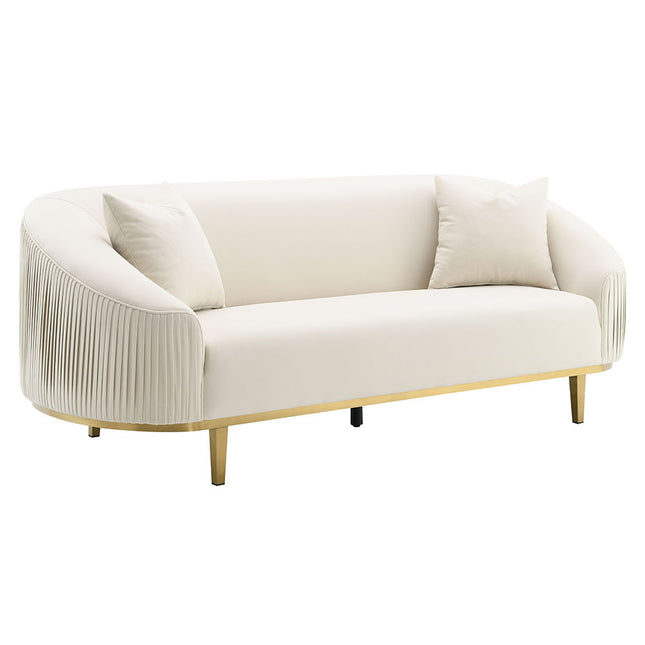 Martina - Sofa With 2 Pillows - Ivory Velvet ACME 