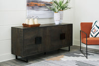 Thumbnail for Kevmart - Grayish Brown / Black - Accent Cabinet - Tony's Home Furnishings