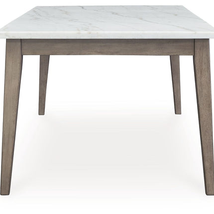 Loyaska - White / Brown - Rectangular Dining Room Table Signature Design by Ashley® 