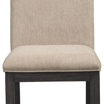 Bellvern - Dark Gray - Dining Uph Side Chair (Set of 2) Ashley Furniture 