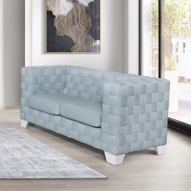 Saree - Loveseat - Light Teal & White ACME 