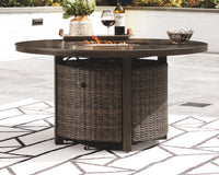 Thumbnail for Paradise - Medium Brown - Round Fire Pit Table - Tony's Home Furnishings