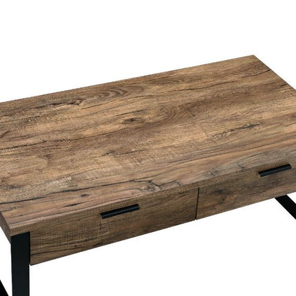 Aflo - Coffee Table - Weathered Oak & Black Finish ACME 