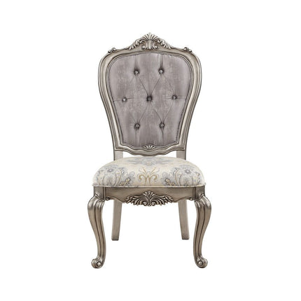 Ariadne - Side Chair (Set of 2) - Velvet & Antique Platinum ACME 