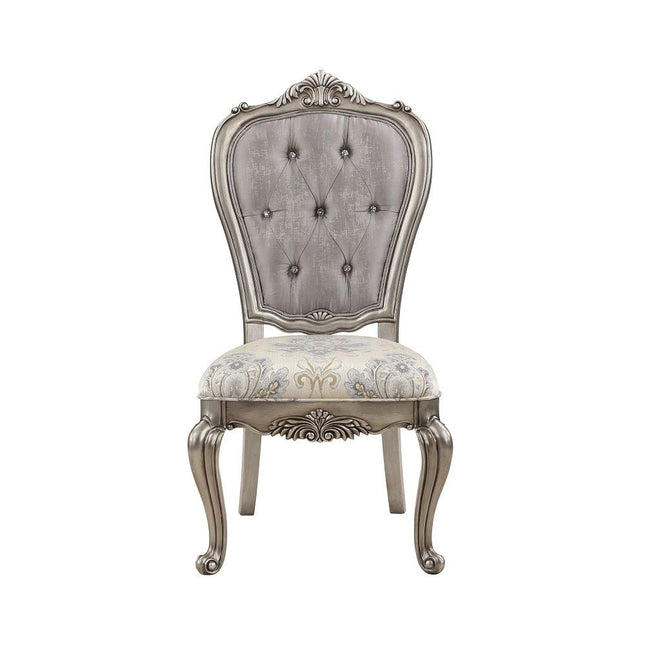 Ariadne - Side Chair (Set of 2) - Velvet & Antique Platinum ACME 