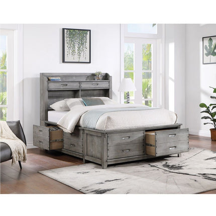 Veda - Full Bed With Storage - Gray ACME 