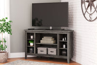 Thumbnail for Arlenbry - Gray - Corner TV Stand With Glass/Stone Fireplace Insert - Tony's Home Furnishings