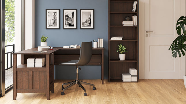 Camiburg - Warm Brown - 2-Piece Home Office Desk Signature Design by Ashley® 