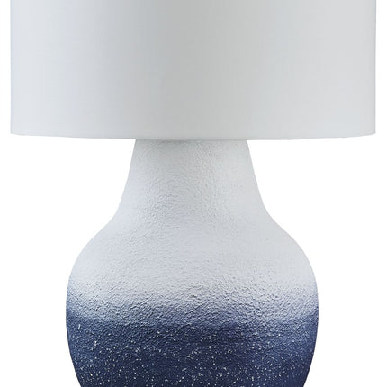 Dashland - White / Navy - Metal Table Lamp Signature Design by Ashley® 