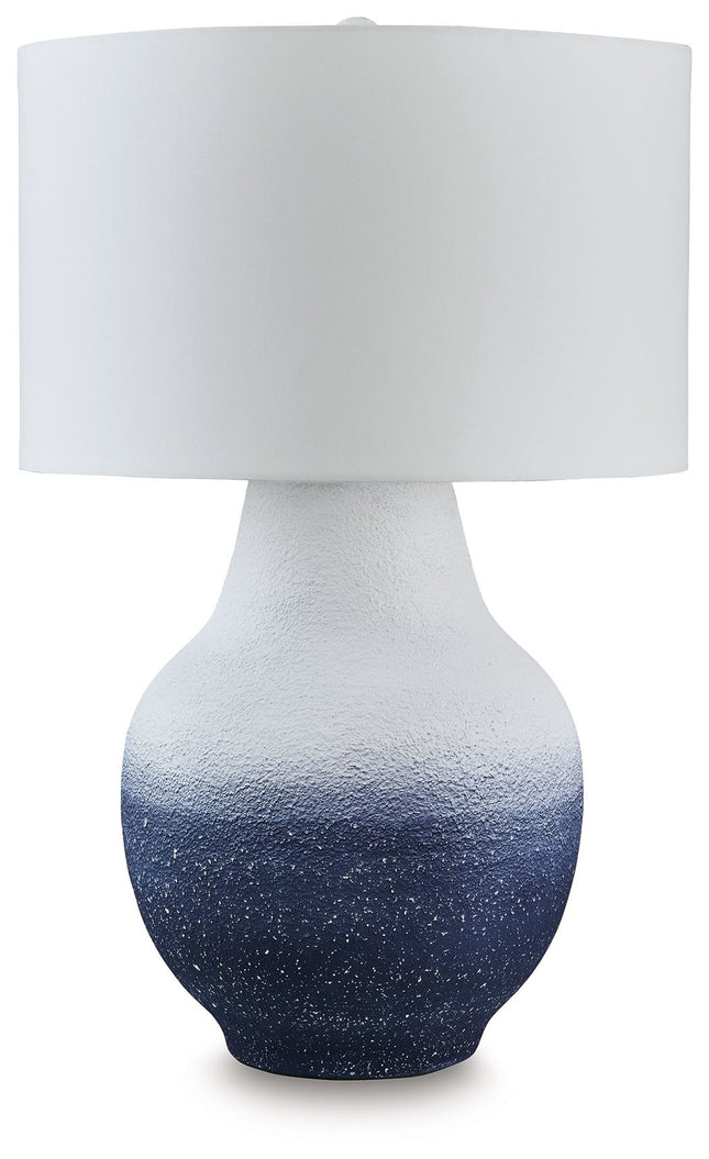 Dashland - White / Navy - Metal Table Lamp Signature Design by Ashley® 