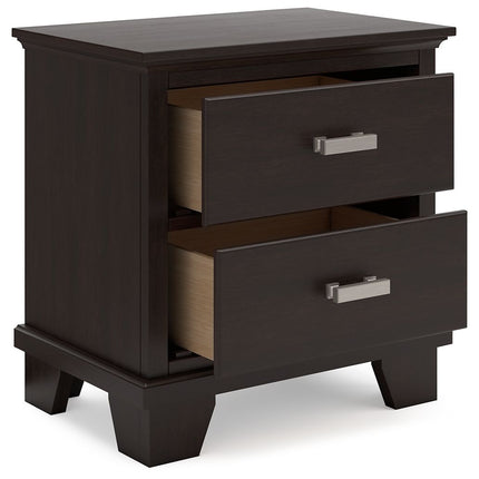 Covetown - Dark Brown - Two Drawer Night Stand Signature Design by Ashley® 