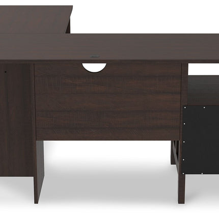 Camiburg - Warm Brown - 2-Piece Home Office Desk Signature Design by Ashley® 